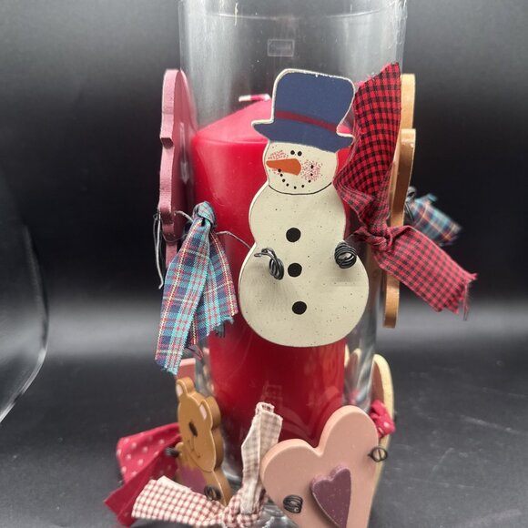 Folk Art 5 Holiday Wooden Cut Outs Halloween, Christmas, Thanksgiving,  WREATH - Picture 4 of 6